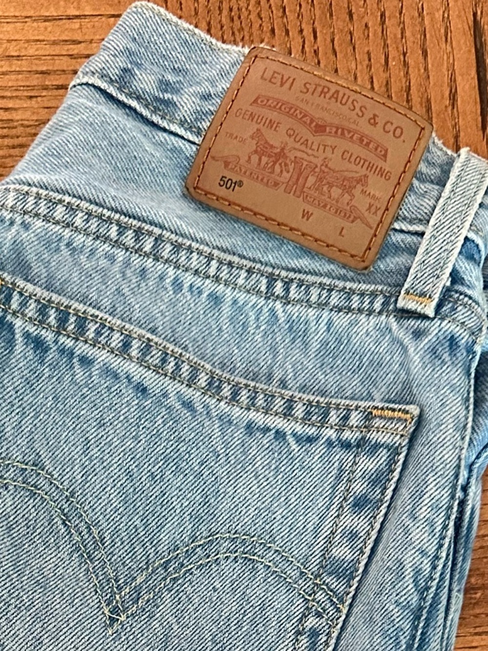 Levi's premium  Light Blue Straight Leg Jeans w24 x32